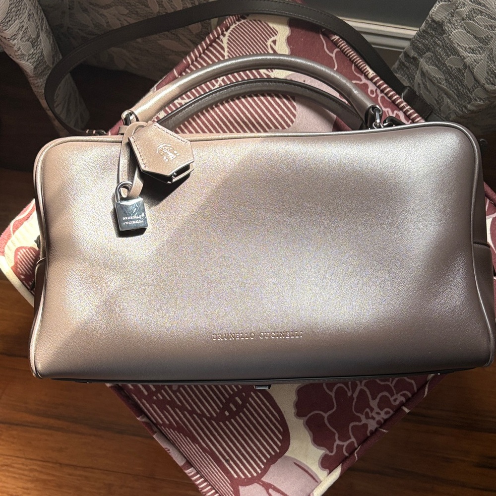 Brunello Cucinelli dark brown explorer bag